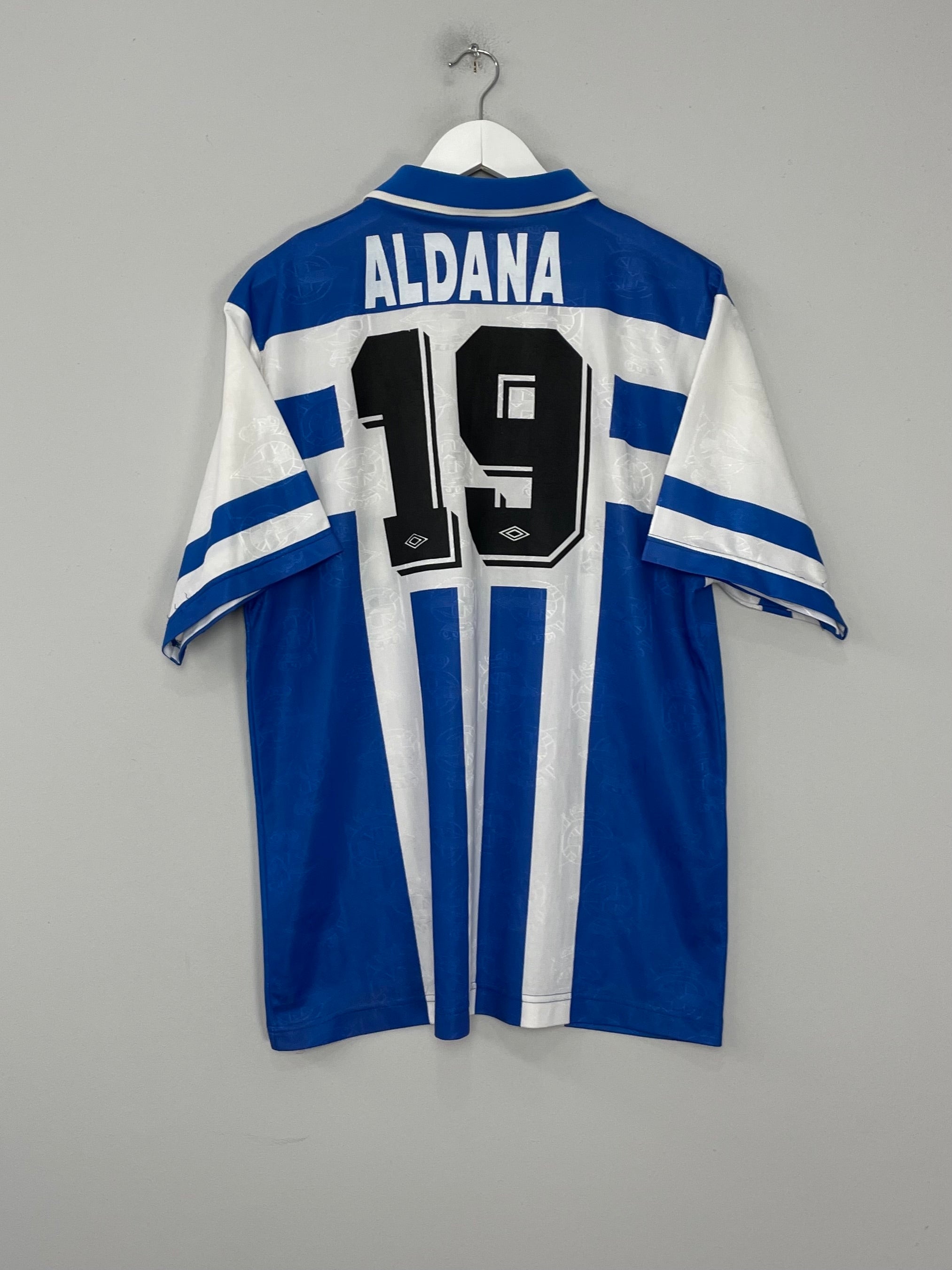 1993/95 DEPORTIVO LA CORUNA ALDANA #19 HOME SHIRT (XL) UMBRO