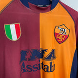 2001/02 ROMA L/S EUROPEAN HOME SHIRT (L) KAPPA