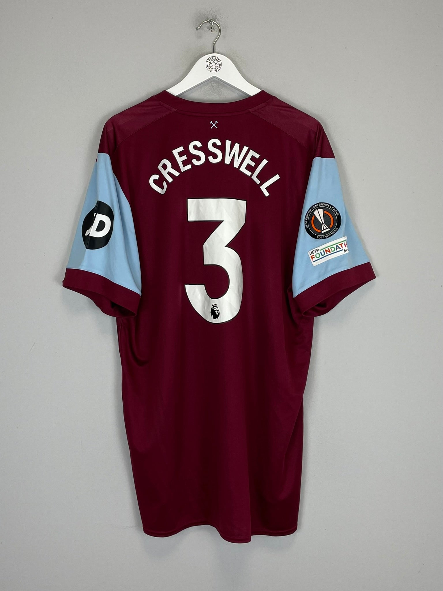 2023/24 WEST HAM CRESSWELL #3 HOME SHIRT (XXXL) UMBRO