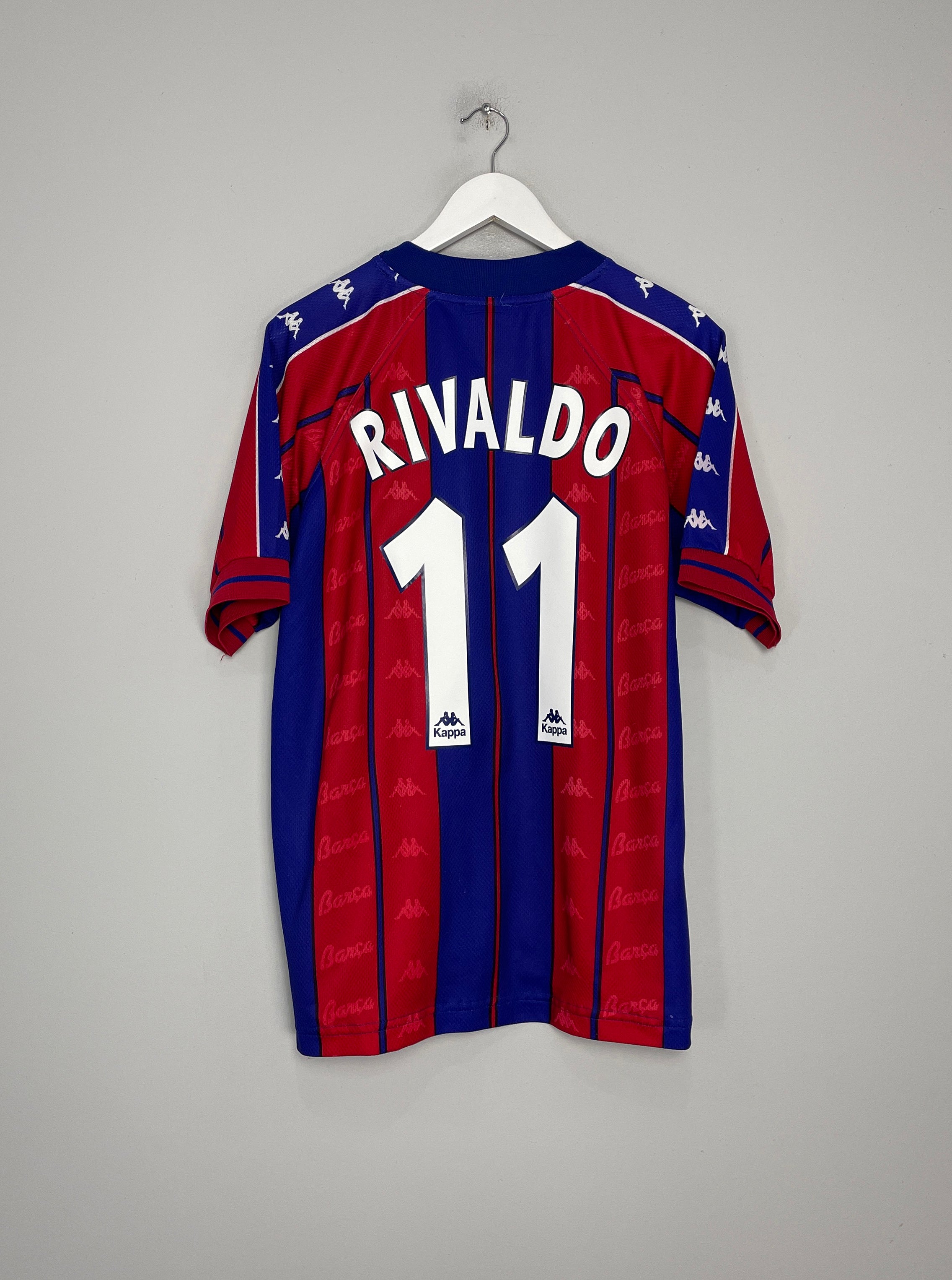 1997/98 BARCELONA RIVALDO #11 HOME SHIRT (L) KAPPA