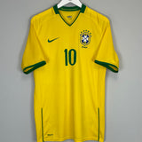 2008/10 BRAZIL RONALDINHO #10 HOME SHIRT (M) NIKE