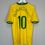 2008/10 BRAZIL RONALDINHO #10 HOME SHIRT (M) NIKE