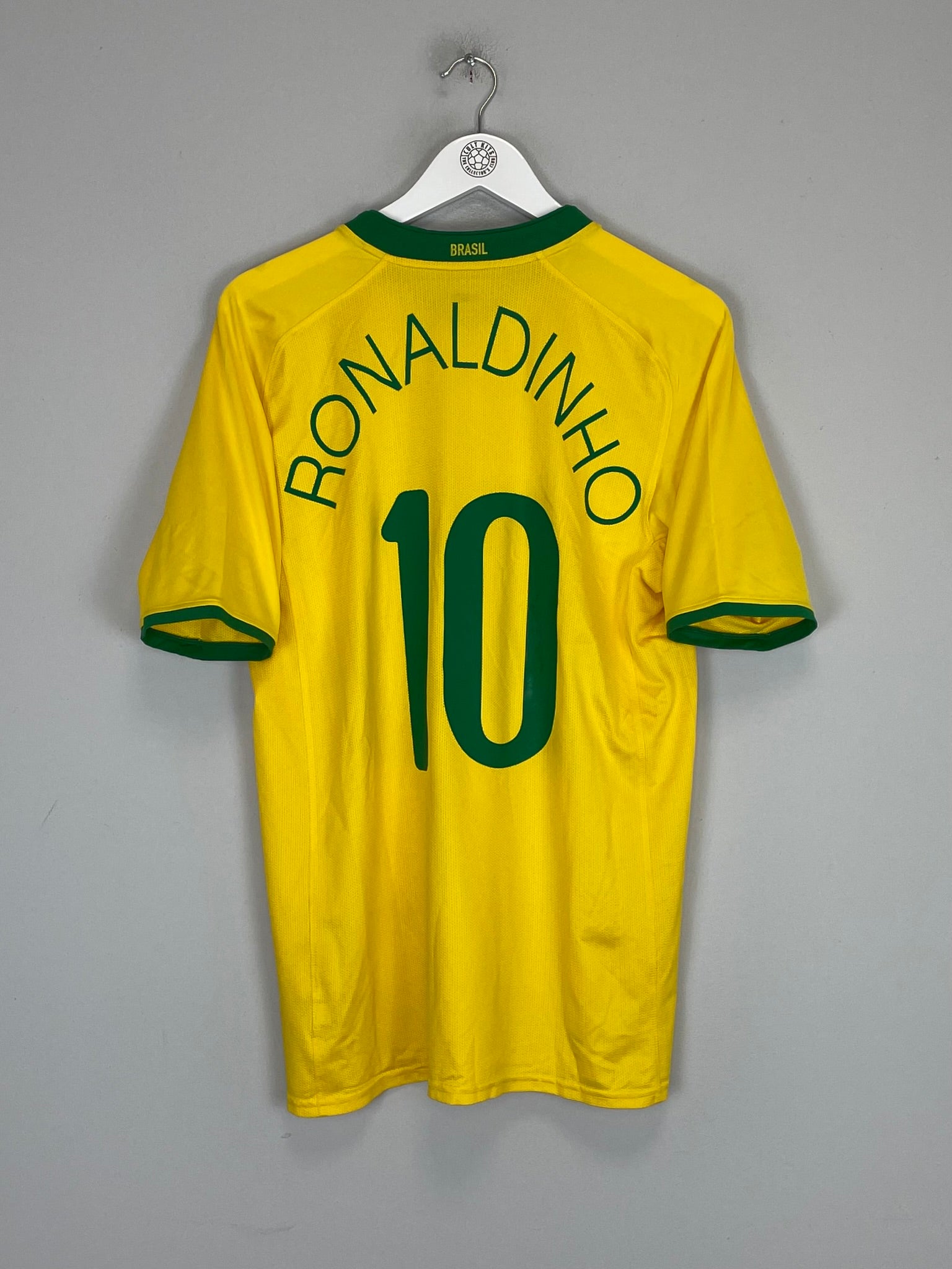 2008/10 BRAZIL RONALDINHO #10 HOME SHIRT (M) NIKE