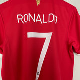 2021/22 MANCHESTER UNITED RONALDO #7 HOME SHIRT (M) ADIDAS