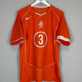 2004/06 NETHERLANDS STAM #3 HOME SHIRT (L) NIKE