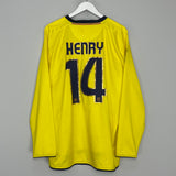 2008/10 BARCELONA HENRY #14 L/S AWAY SHIRT (XL) NIKE