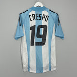 2002/04 ARGENTINA CRESPO #19 *PLAYER ISSUE* HOME SHIRT (M) ADIDAS