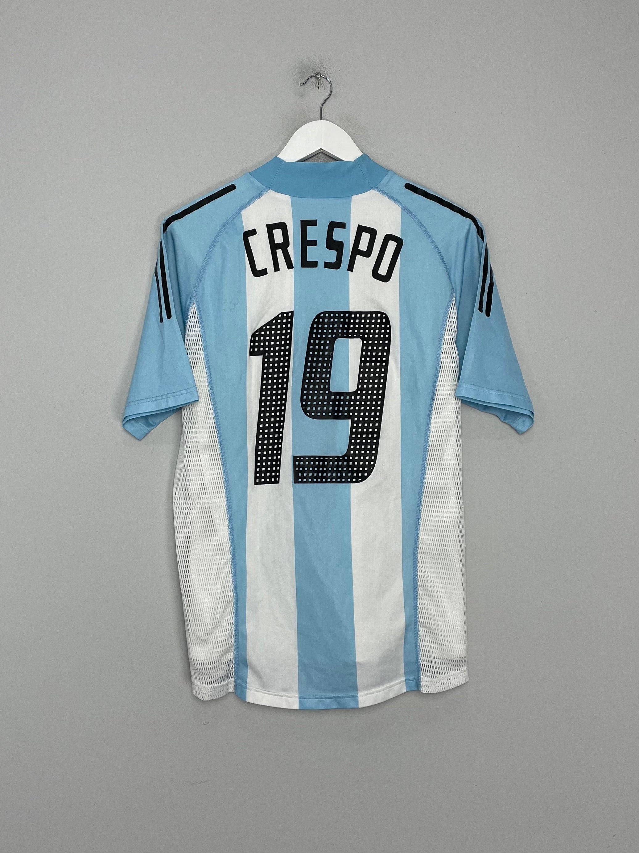 2002/04 ARGENTINA CRESPO #19 *PLAYER ISSUE* HOME SHIRT (M) ADIDAS