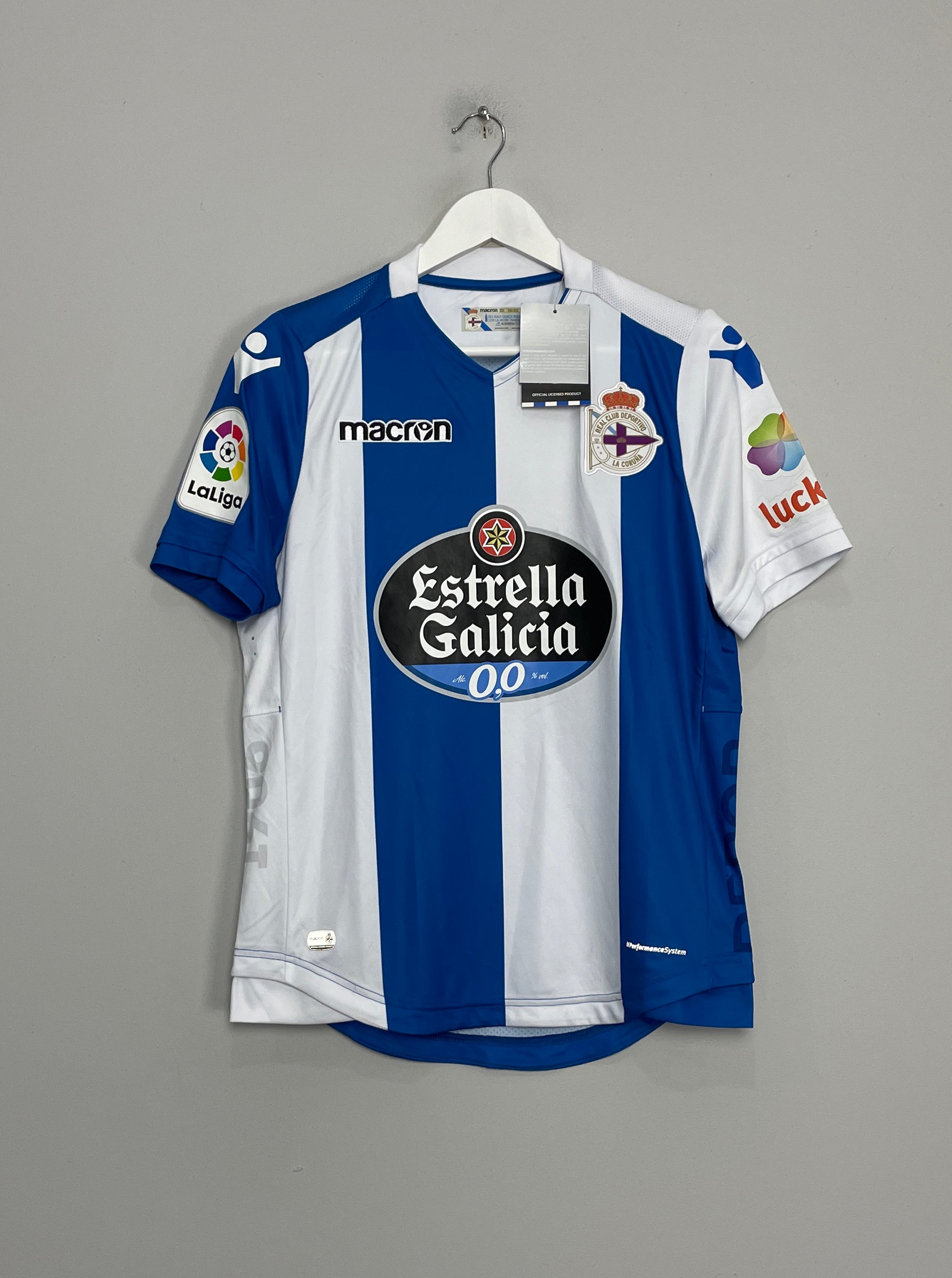 2017/18 DEPORTIVO LA CORUNA *BNWT* HOME SHIRT (S) MACRON