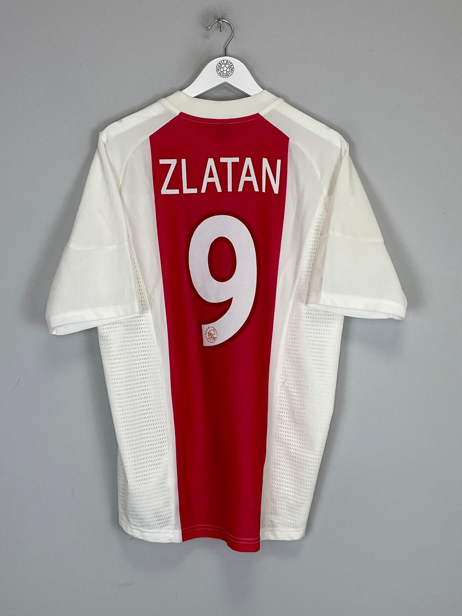 2002/04 AJAX ZLATAN #9 HOME SHIRT (L) ADIDAS