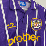 1992/94 MANCHESTER CITY AWAY SHIRT (XL) UMBRO