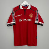 1998/00 MANCHESTER UNITED BECKHAM #7 HOME SHIRT (L) UMBRO