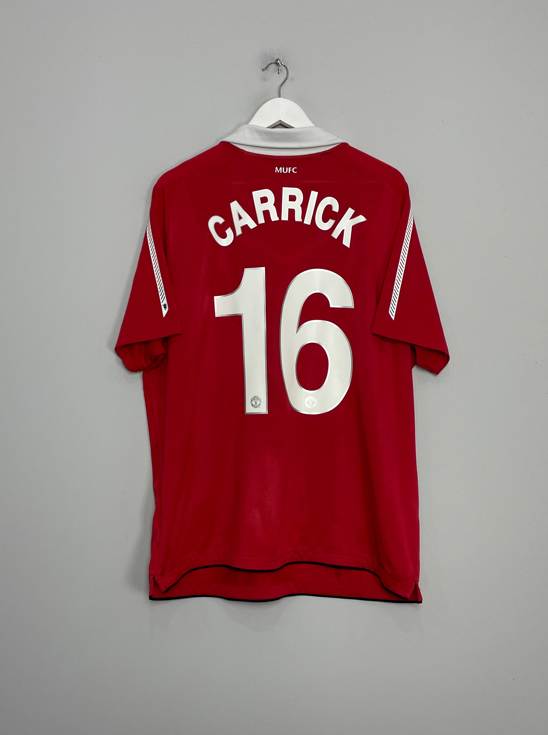 2010/11 MANCHESTER UNITED CARRICK #16 HOME SHIRT (XL) NIKE