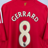 2008/10 LIVERPOOL GERRARD #8 HOME SHIRTS (XL) ADIDAS