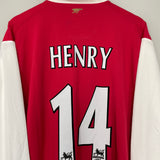 2006/08 ARSENAL HENRY #14 L/S HOME SHIRT (XXL) NIKE