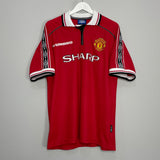 1998/00 MANCHESTER UNITED BECKHAM #7 HOME SHIRT (XL) UMBRO