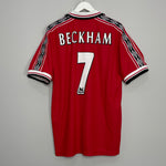 1998/00 MANCHESTER UNITED BECKHAM #7 HOME SHIRT (XL) UMBRO