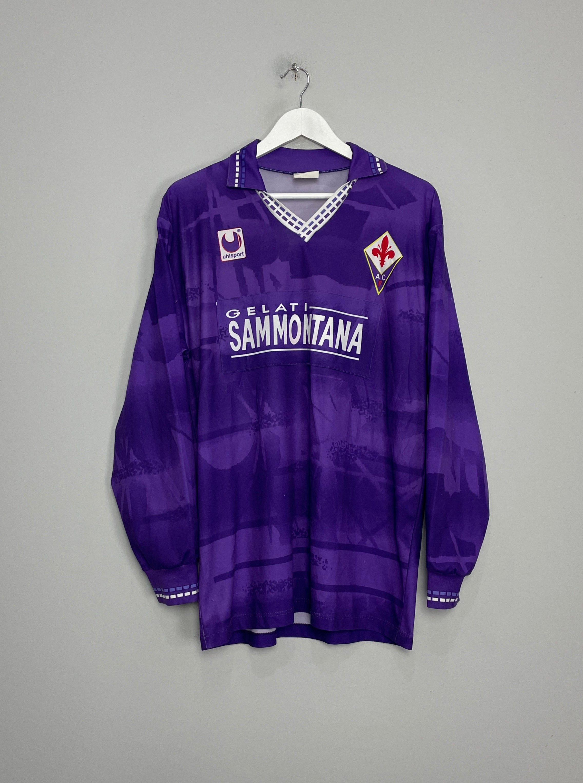 1994/95 FIORENTINA *PLAYER ISSUE* L/S HOME SHIRT (XL) UHLSPORT