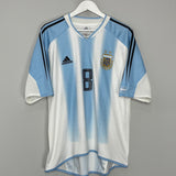 2004/05 ARGENTINA RIQUELME #8 HOME SHIRT (L) ADIDAS