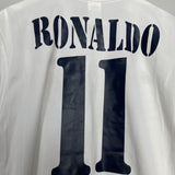 2002/03 REAL MADRID RONALDO #11 *CENTENARY* HOME SHIRT (M) ADIDAS