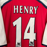 2000/02 ARSENAL HENRY #14 HOME SHIRT (XL) NIKE