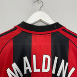 1998/00 AC MILAN MALDINI #3 HOME SHIRT (L) ADIDAS