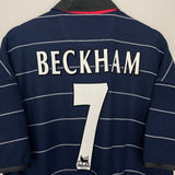 1999/00 MANCHESTER UNITED BECKHAM #7 AWAY SHIRT (XXL) UMBRO