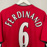 2002/04 MANCHESTER UNITED FERDINAND #6 HOME SHIRT (L) NIKE