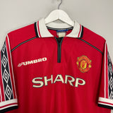 1998/00 MANCHESTER UNITED SOLSKJAER #20 HOME SHIRT (XL) UMBRO