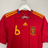 2010/11 SPAIN A.INIESTA #6 HOME SHIRT (M) ADIDAS