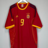 2002/04 SPAIN MORIENTES #9 HOME SHIRT (XL) ADIDAS