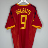 2002/04 SPAIN MORIENTES #9 HOME SHIRT (XL) ADIDAS