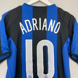 2004/05 INTER MILAN ADRIANO #10 HOME SHIRT (M) NIKE