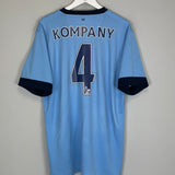 2014/15 MANCHESTER CITY KOMPANY #4 HOME SHIRT (XL) NIKE