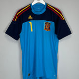 2010/11 SPAIN I.CASILLAS #1 GK SHIRT (M) ADIDAS