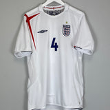 2005/07 ENGLAND GERRARD #4 HOME SHIRT (L) UMBRO