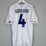 2005/07 ENGLAND GERRARD #4 HOME SHIRT (L) UMBRO