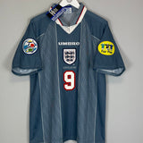 1996/97 ENGLAND SHEARER #9 *BNWT* AWAY SHIRT (L) UMBRO