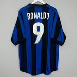 1999/00 INTER MILAN RONALDO #9 HOME SHIRT (XL) NIKE