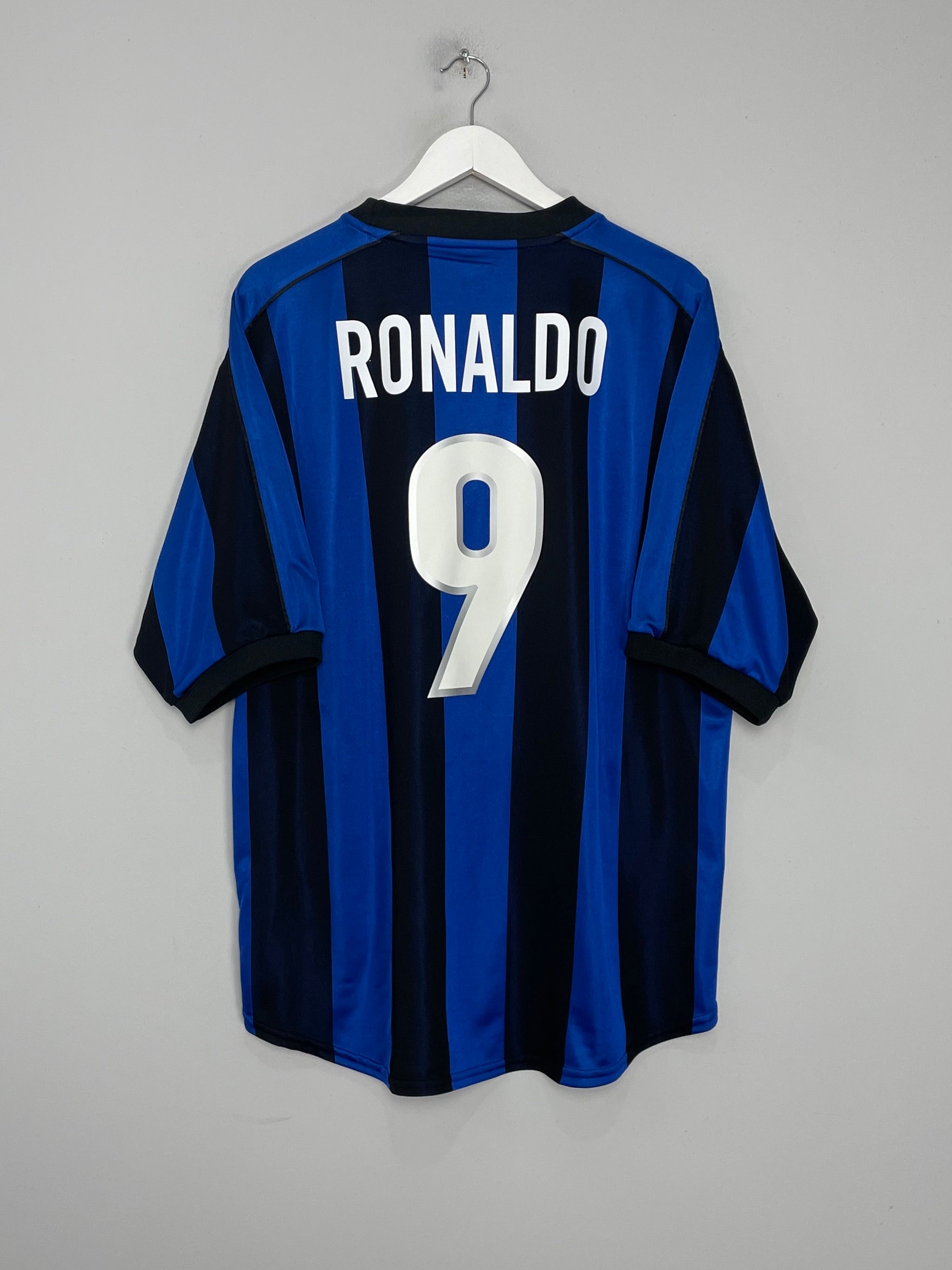 1999/00 INTER MILAN RONALDO #9 HOME SHIRT (XL) NIKE