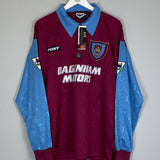 1995/97 WEST HAM DUMITRESCU #18 *BNWT* HOME SHIRT (L) PONY