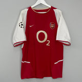 2002/04 ARSENAL BERGKAMP #10 C/L HOME SHIRT (XL) NIKE