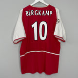 2002/04 ARSENAL BERGKAMP #10 C/L HOME SHIRT (XL) NIKE