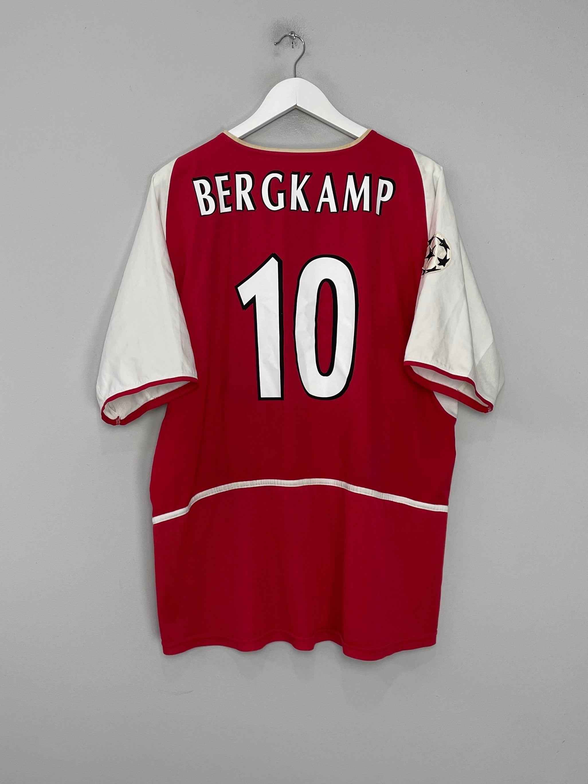 2002/04 ARSENAL BERGKAMP #10 C/L HOME SHIRT (XL) NIKE