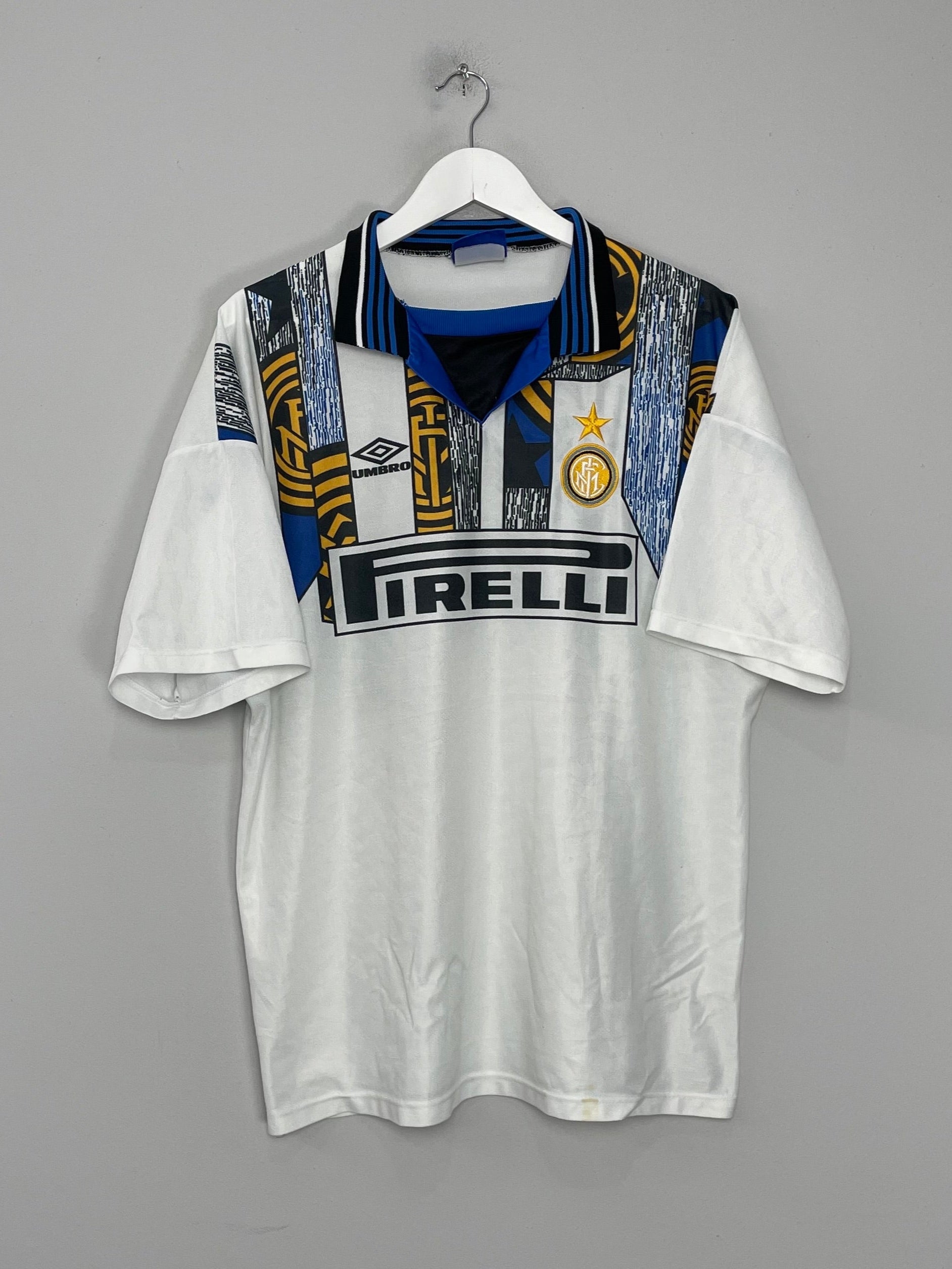 1995/96 INTER MILAN AWAY SHIRT (XL) UMBRO