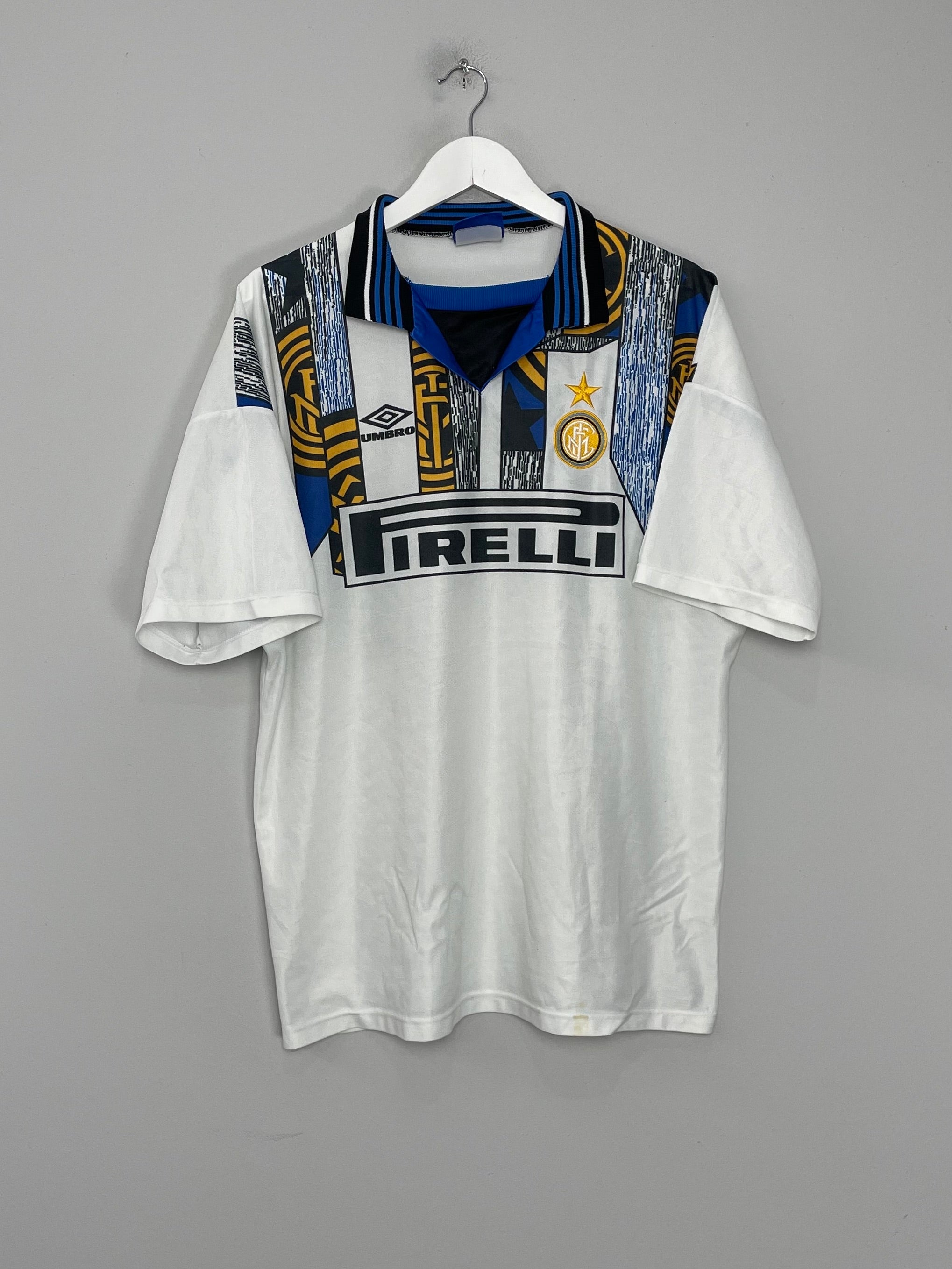 1995/96 INTER MILAN AWAY SHIRT (XL) UMBRO