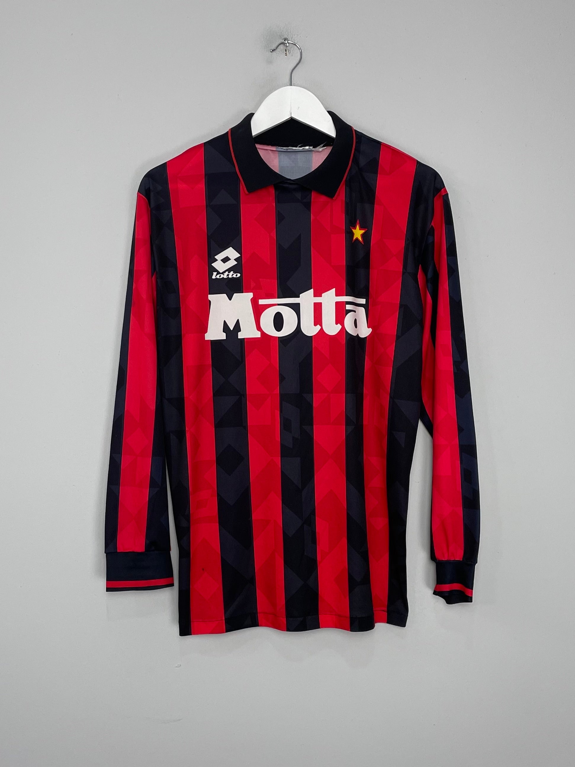 1993/94 AC MILAN L/S HOME SHIRT (M) LOTTO