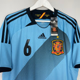 2012/13 SPAIN A.INIESTA #6 *BNWT* AWAY SHIRT (L) ADIDAS