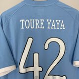 2010/11 MANCHESTER CITY TOURE YAYA #42 *FA CUP FINAL* HOME SHIRT (XXL) UMBRO