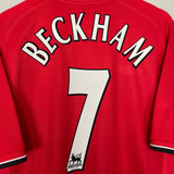 2000/02 MANCHESTER UNITED BECKHAM #7 HOME SHIRT (XL) UMBRO